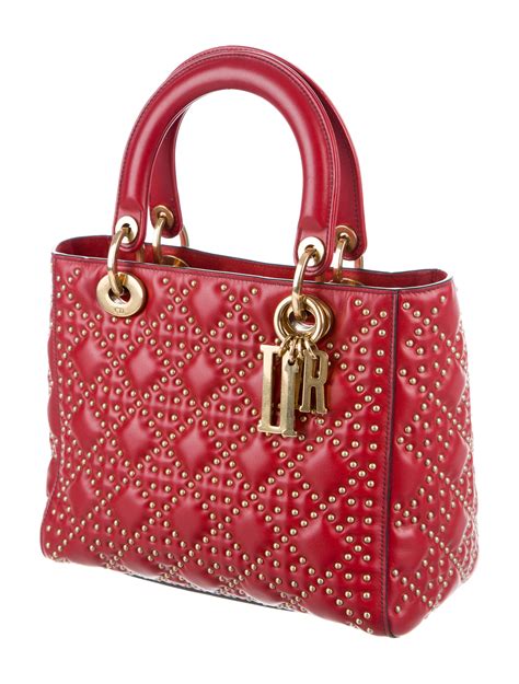 dior bag red|medium cannage lady dior bag.